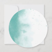 Waterverf Geometrische Blush Roze Bloemen Bruiloft Kaart (Achterkant)