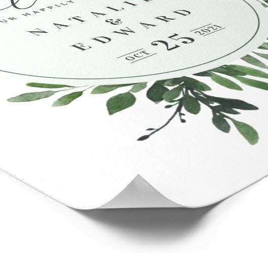 waterverf geometrische bruiloft poster (Hoek)