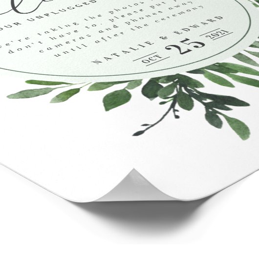 waterverf geometrische bruiloft poster (Hoek)