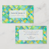 Waterverf geometrische cirkelpatroon Sjabloon Visitekaartje (Voorkant / Achterkant)