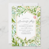 Waterverf Geometrische Crystal Bachelorette Kaart (Voorkant)