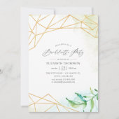 Waterverf Geometrische Crystal Bachelorette Kaart (Voorkant)