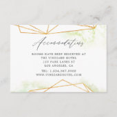 Waterverf Geometrische Crystal bruiloft accommodat Informatiekaartje (Voorkant)