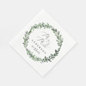 waterverf geometrische details servet met bladmoti (Hoek)