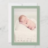 Waterverf Geometrische Eucalyptus Baptisme Foto Kaart (Achterkant)