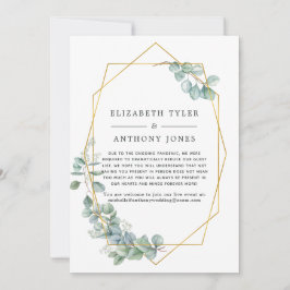 Waterverf Geometrische Eucalyptus Beperkte Gastlij Aankondiging