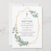 Waterverf Geometrische Eucalyptusbaptisme Kaart (Voorkant)