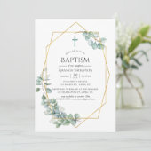 Waterverf Geometrische Eucalyptusbaptisme Kaart (Staand voorkant)