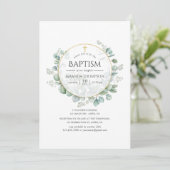 Waterverf Geometrische Eucalyptusbaptisme Kaart (Staand voorkant)
