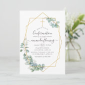 Waterverf Geometrische Eucalyptusbevestiging Kaart (Staand voorkant)