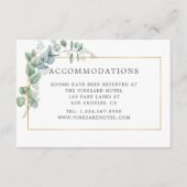 Waterverf Geometrische Eucalyptusbruiloft Informatiekaartje (Voorkant)