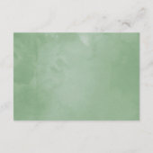 Waterverf Geometrische Eucalyptusbruiloft Informatiekaartje (Achterkant)