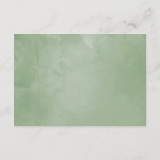 Waterverf Geometrische Eucalyptusbruiloft Informatiekaartje (Achterkant)