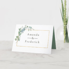 Waterverf Geometrische Eucalyptusbruiloft Programma