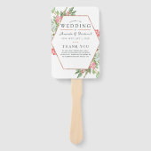 Waterverf Geometrische Eucalyptuskerstbruiloft Handwaaier (Voorkant)