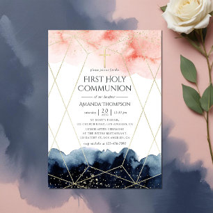 Waterverf Geometrische Heilige Communie van de mar Kaart