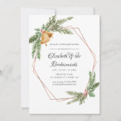 Waterverf Geometrische kerstbridesmaïde Luncheon Kaart (Voorkant)