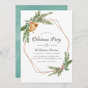 Waterverf Geometrische kerstfeestdag Kaart