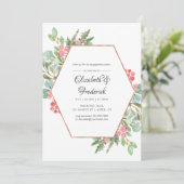 Waterverf Geometrische kerstfeestdag Kaart (Staand voorkant)