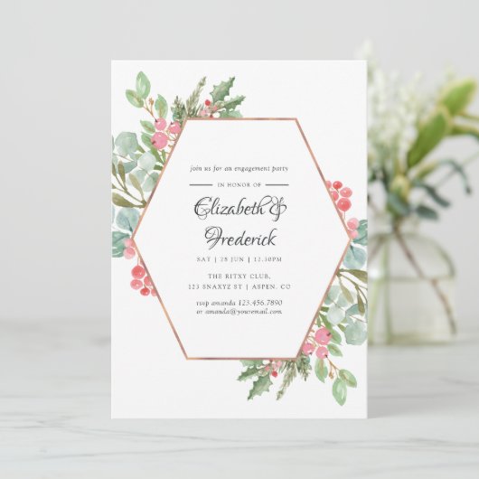 Waterverf Geometrische kerstfeestdag Kaart (Staand voorkant)