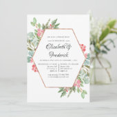 Waterverf Geometrische kerstrepetitie Dinner Kaart (Staand voorkant)