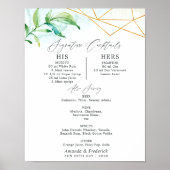 Waterverf Geometrische kristallijne handtekeningen Poster (Voorkant)