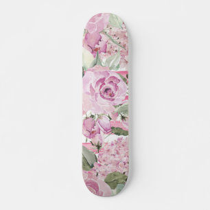 Waterverf geometrische pastelgroene roze roze roze persoonlijk skateboard