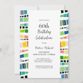 Waterverf geometrische patroon 60ste verjaardagsfe kaart (Voorkant)