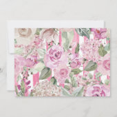 Waterverf geometrische roze Groene bloemige Evenem Kaart (Achterkant)