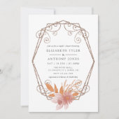 Waterverf Geometrische terracotta Couples Shower Kaart (Voorkant)