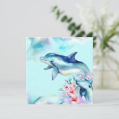 Waterverf gepelde dolfijn (Staand voorkant)