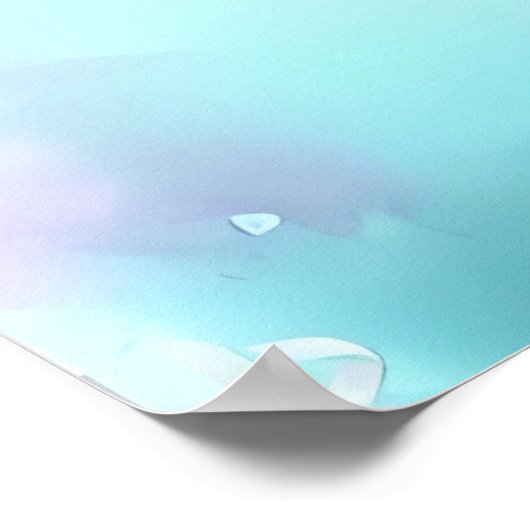 Waterverf gepelde dolfijn poster (Hoek)