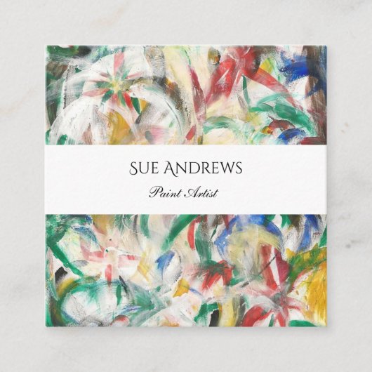 Waterverf Gepersonaliseerd artistiek Visitekaartje (Voorkant)