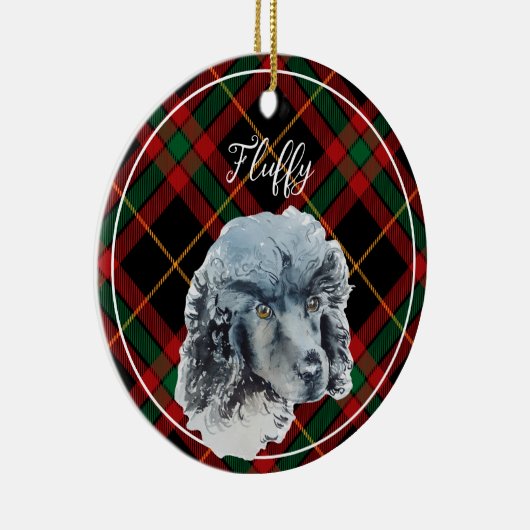 Waterverf - Gepersonaliseerd kerstfeest Keramisch Ornament (Rechts)