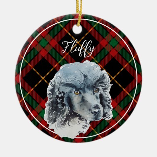 Waterverf - Gepersonaliseerd kerstfeest Keramisch Ornament (Voorkant)