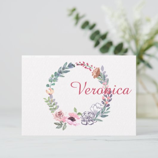 Waterverf - Gepersonaliseerd ontwerp Kaart (Staand voorkant)