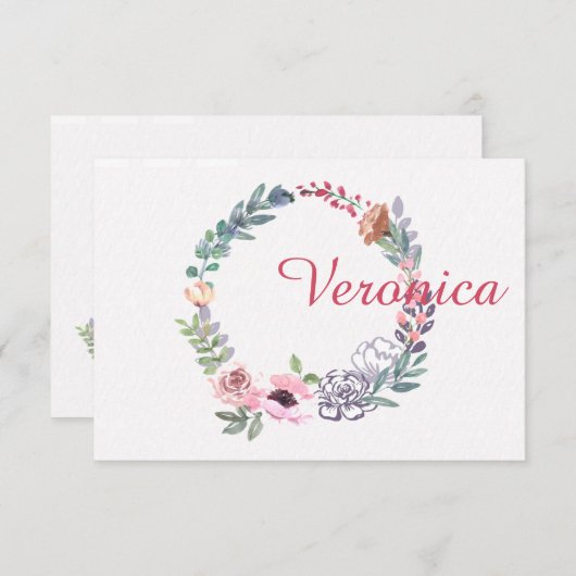 Waterverf - Gepersonaliseerd ontwerp Kaart (Voorkant / Achterkant)