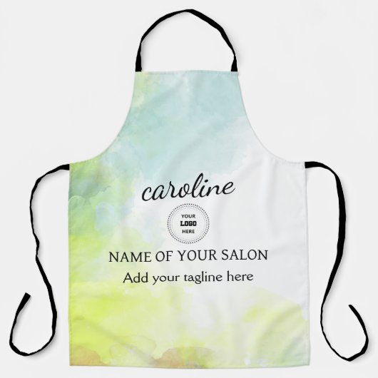Waterverf gepersonaliseerd Schort (Voorkant)