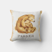 Waterverf Gepersonaliseerde Beer kinderkamer Kussen (Voorkant)