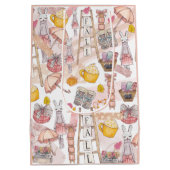 Waterverf gepersonaliseerde herfst Thanksgiving Medium Cadeauzakje (Achterkant)