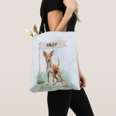 Waterverf Gepersonaliseerde Hond Pharaoh Hound Tote Bag (Dichtbij)