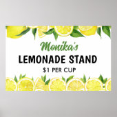 Waterverf gepersonaliseerde limonade stand poster (Voorkant)