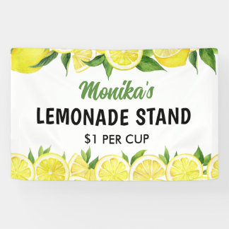 Waterverf gepersonaliseerde limonade stand spandoek