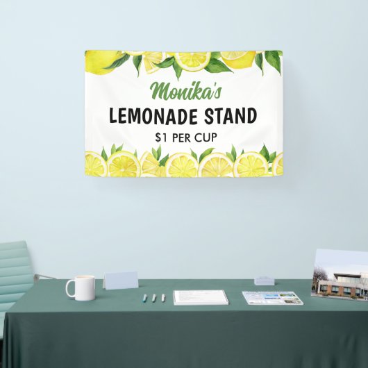 Waterverf gepersonaliseerde limonade stand spandoek (Beurs)