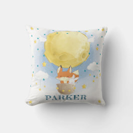 Waterverf Gepersonaliseerde Moon Luchtballon Kussen