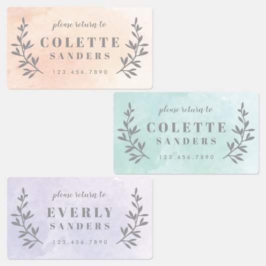 Waterverf Gepersonaliseerde naam Labels (Groep)