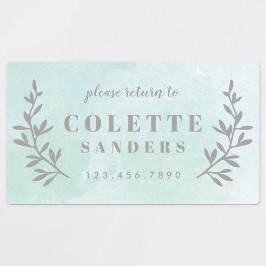 Waterverf Gepersonaliseerde naam Labels (Design 2)