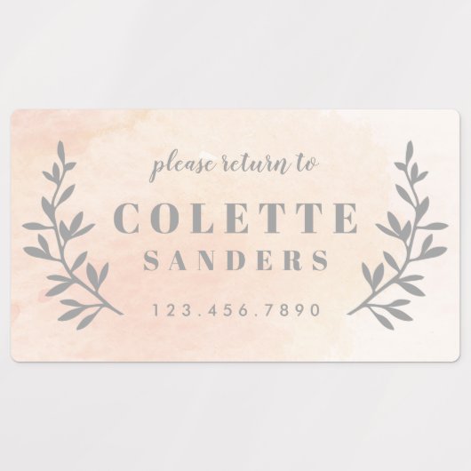 Waterverf Gepersonaliseerde naam Labels (Design 1)