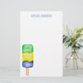 Waterverf Gepersonaliseerde schrijfkunst Briefpapier (Staand voorkant)