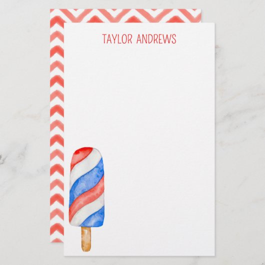 Waterverf Gepersonaliseerde schrijfkunst Briefpapier (Voorkant / Achterkant)